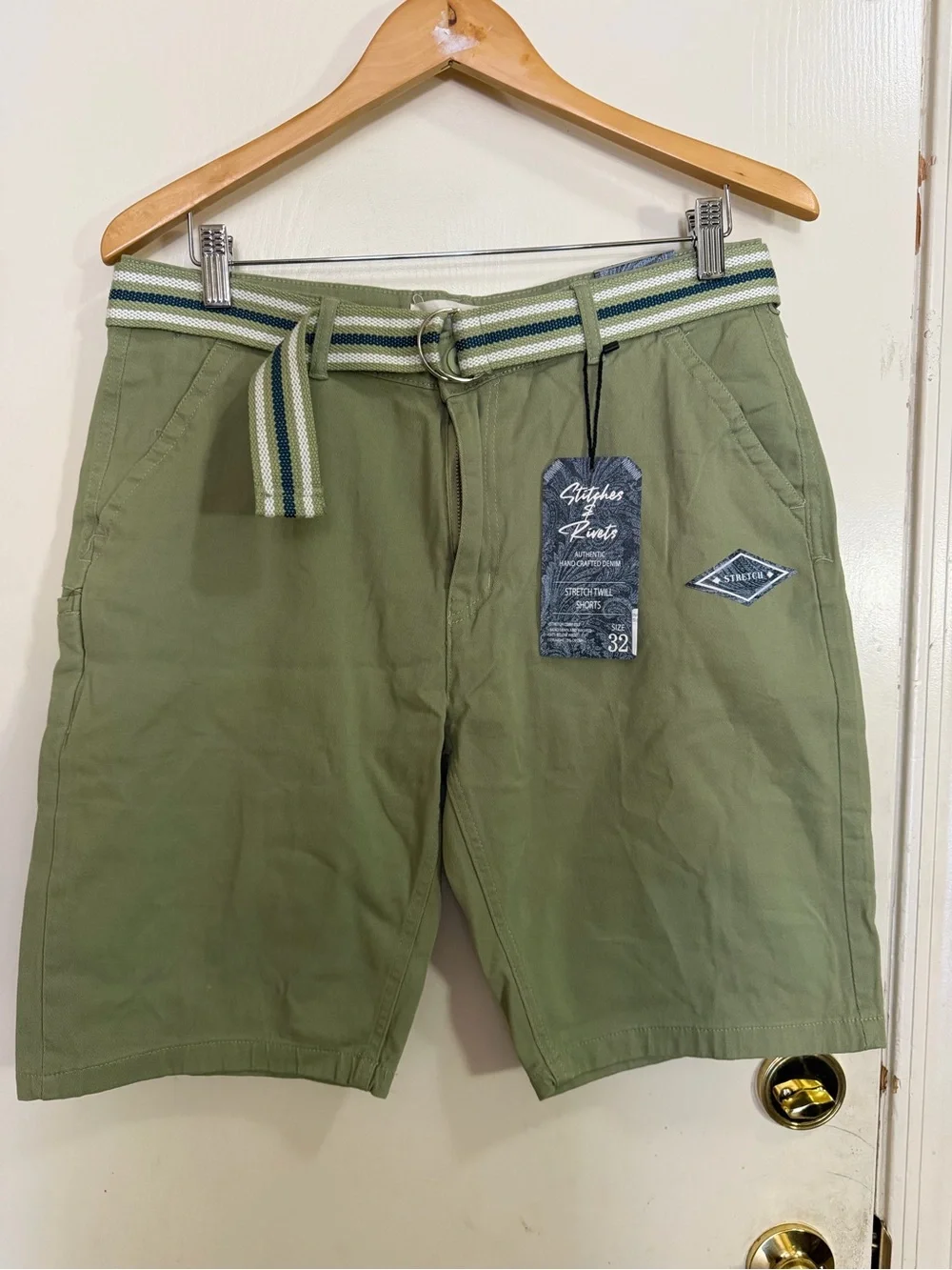Stitches &Rivets Stretch Twill Casual Shorts (183)
